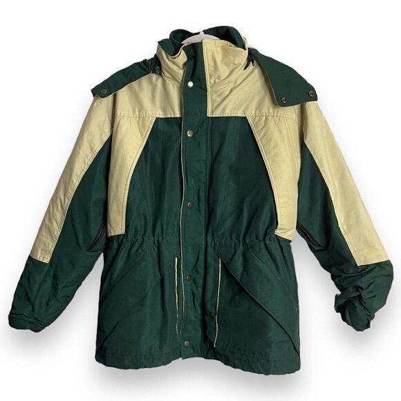 Herbert's GORE TEX 3 In 1 Ski Snowboard Jacket Mens Large Green Colorblock VTG - Picture 1 of 13